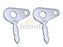 JEENDA 2PCS Ignition Key T250 ELI80-0139 for Lucas Massey Ferguson Benford JCB Ford Lucas Mahindra Landini Tractor Sky Trak Telehandler