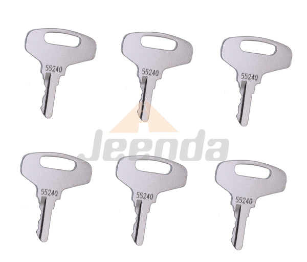 JEENDA 6PCS 66711-55240 66711-55140 Key for Kubota B and L Series B20 B5100 B6100 B6200 B7100 B7200 B5200D B6200D B7200D B7200E B8200DP F2000 GL-3500 GL-4500S GL5500S G-6500S