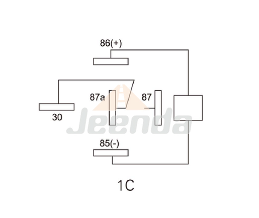 Jeenda 2PCS Relay RE52665 12V for John Deere 5730 Z245 F1145 540G 548G 640G 648 PC2292 PC2528G 748G