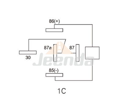 Jeenda 2PCS Relay RE52665 12V for John Deere 5730 Z245 F1145 540G 548G 640G 648 PC2292 PC2528G 748G