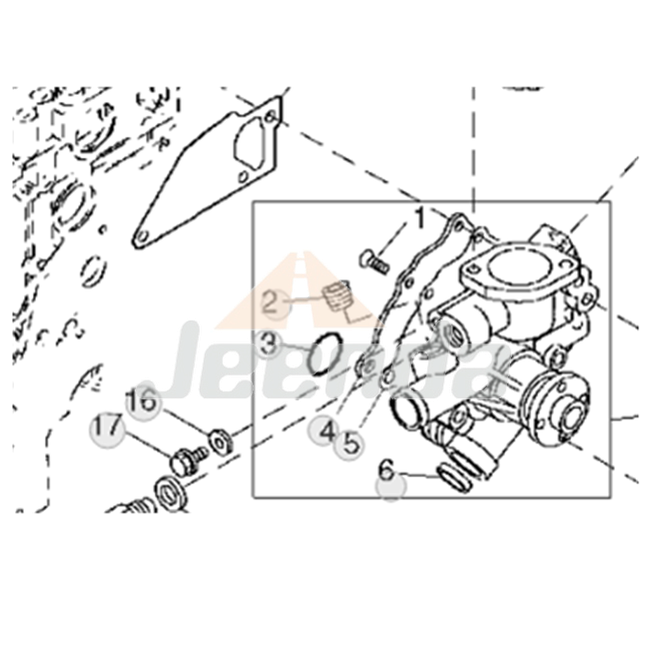 Free Shipping Water Pump 119540-42000 11954042000 for YANMAR 2TNV70-NBK 2TNV70-HE 3TNV70/2TNV70